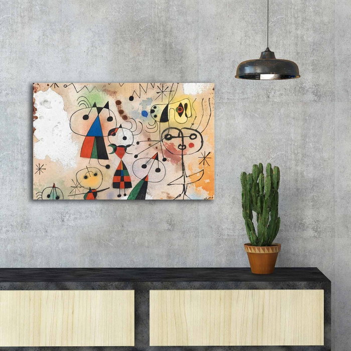 Wallity Cuadro Decorativo sobre Lienzo Carnaval de Arlequín de Joan Miró, 45 x 70 cm Wallity Cuadro Decorativo sobre Lienzo Carnaval de Arlequín de Joan Miró, 45 x 70 cm